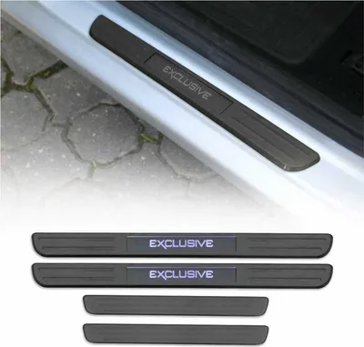 Image de Seuils de porte Exclusive pour VW Tiguan 2016-2025 Chrome Brossé Foncé 4x