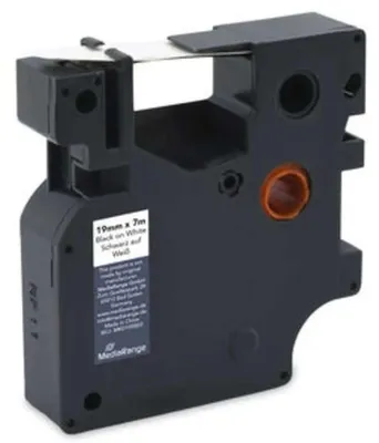 Productafbeelding van MediaRange MRDY45803 MediaRange Schriftbandka. Komp. Dymo 19mmx7m sw/ws