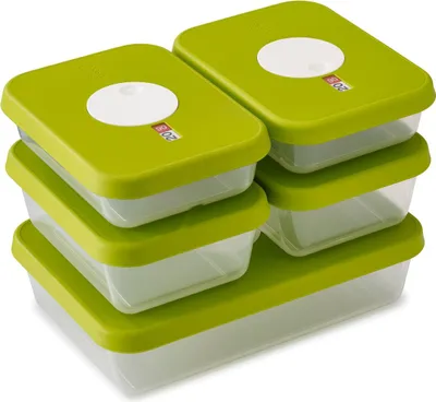 Produktbild von Joseph Joseph -  Dial™ Behälter zur Aufbewahrung von Lebensmitteln mit datierbaren Deckeln quadratisch 1,2 l