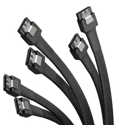 Produktbild von KabelDirekt – SATA-3-Datenkabel 3er-Set – 30cm – gerade, 6Gbit/s