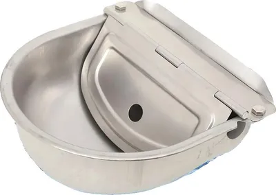 Zdjęcie produktu dla Automatyczna poidło, pojemność 2,5 l, średnica 25 cm, materiał ze stali nierdzewnej, odpowiednie dla bydła i koni, odporne na korozję