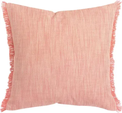 Produktbild von Winkler Kissenhülle JET 45 x 45 cm mit Fransen 100% Baumwolle einfarbig , Farbauswahl::papaya