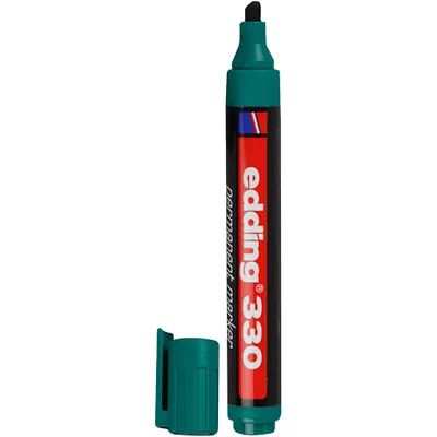 Produktbild von Edding 330 Permanentmarker - das Allround-Talent mit variabler Spitze, Blau, Meißel, Grün, 1 mm, 5 mm, 1 Stück(e)