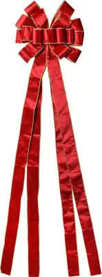 Image de Clayre & Eef Noeud décoratif 33x135 cm Rouge Synthétique