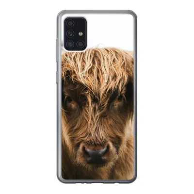 Produktbild von MuchoWow® Handyhülle Schutzhülle Hülle für Samsung Galaxy A52 5G Schottischer Highlander - Kuh - Gras - Tiere - Natur Silikon Softcase Handy Hülle - Umschlag