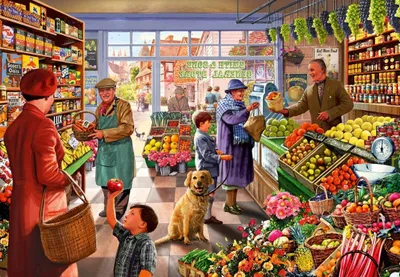 Zdjęcie produktu dla Bluebird Puzzle Village Greengrocer - 1000 Teile