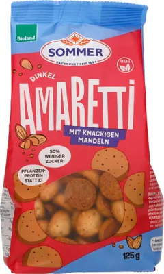 Produktbild von Sommer Dinkel Amaretti mit knackigen Mandeln -- 125g