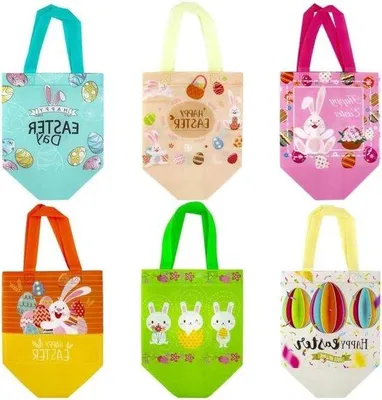 Image de Lot de 6 œufs de Pâques décoratifs, 21 x 20 x 15 cm, emballage cadeau