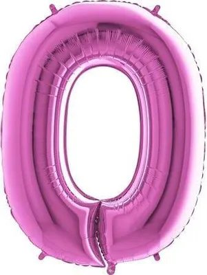 Obrázek produktu pro Nafukovací balónek číslo 0 růžový 102cm extra velký