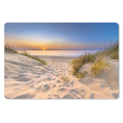Produktbild von MuchoWow® Mauspad Mousepad Düne - Sonnenuntergang - Horizont - Strand - Gras 27x18 cm - Mousepads - Maus Mat - Pad - Mausunterlage - Büroartikel - Desk Matten