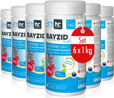 Produktbild von 6x 1 kg BAYZID® Multitabs 20g 5in1 für Pools