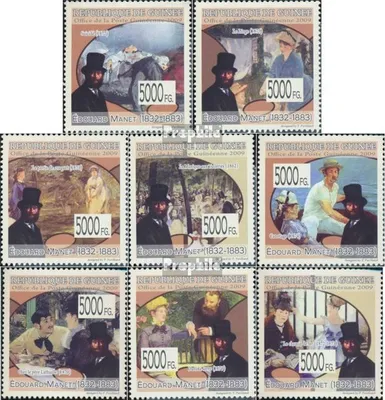 Produktbild von Briefmarken Guinea 2009 Mi 6855-6862 (kompl. Ausgabe) postfrisch Gemälde von Eduard Manet (1832-1883)