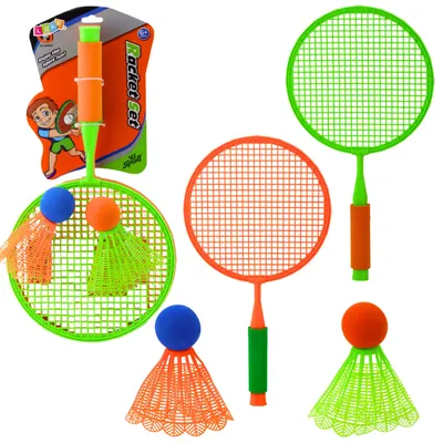 Immagine prodotto di Set da badmintonschläger: 2 Schläger 2 Große Federbälle und Ein Ball