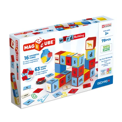 Produktbild von Geomag Magicube Bauset recycelt 79-teilig Lernspielzeug Magnetisch
