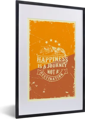 Produktbild von MuchoWow® MuchoWow® Gerahmtes Poster Jahrgang - Berg - Text 40x60 cm - Poster mit zchwarzem Bilderrahmen - Poster in Rahmen