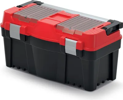 Image de Plastový kufr na nářadí APTOP PLUS 550x267x277 mm - barva: červená