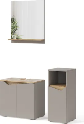 Obrázek produktu pro Toaletní stolek  Vicco Marelle Greige 3 kusy, s midi skříní, Model 47697