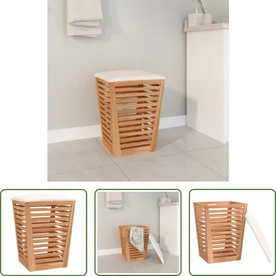 Obrázok produktu pre The Living Store Kúpeľňová stolička 40,5x40,5x56 cm, masívny orech