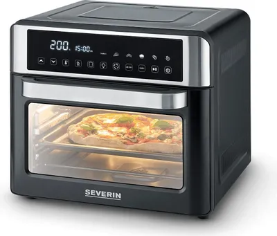 Produktbild von Severin Toastofen „Bake & Fry“ TO 2077 schwarzsilber  Toastofen  Minibackofen  Freistehender Mini Ofen