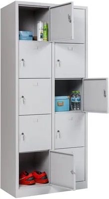 Produktbild von Schließfachschrank grau 10-türig