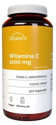 Immagine prodotto di Vitamina C Vitaler 1000 mg - 120 capsule, vegano, integratore alimentare per 4 mesi, senza conservanti, composizione pura