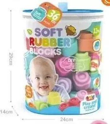 Zdjęcie produktu dla Miękkie klocki edukacyjne dla dzieci 36 sztuk