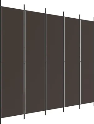 Produktbild von vidaXL 5-tlg. Paravent Braun 250x220 cm Stoff