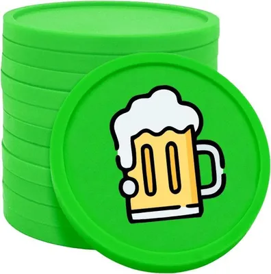 Obrázek produktu pro CombiCraft Beer mince / Spotřební mince Fluorově zelená - Ø29mm - 100 kusů