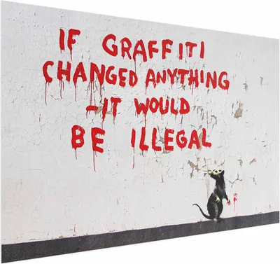 Produktbild von Posterpapier Poster - Graffiti Quote 60x40 cm Streetart i-C-0154-ao-a