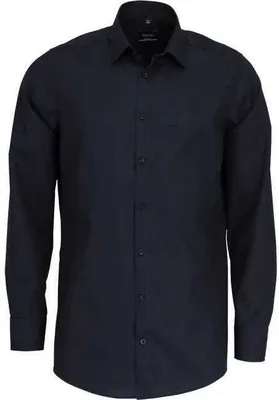 Produktbild von Venti Slim Fit Hemd Langarm Uni Popeline Schwarz 001480/80, Größe: 35