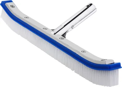 Image de Deuba Brosse de piscine renforcée 46 cm adapté aux supports courants Poils durs en PVC Tête de raccordement en aluminium Entretien nettoyage