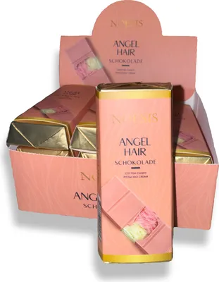 Produktbild von Angels Hair Schokolade, Zuckerwatte und Pistaziencreme, 75g - NOESIS 1 Stück
