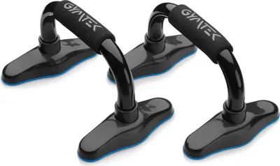 Produktbild von Gymtek Stahl Liegestütze Brett mit Expandern - Push-up Board, Fitnessgeräte für Zuhause - Liegestützgriffe für Home Gym