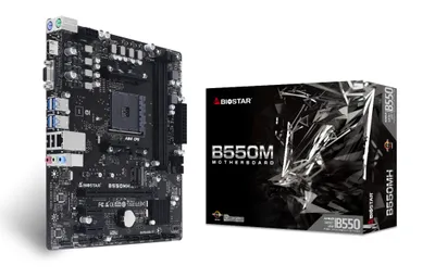 Produktbild von Biostar B550MH Ver. 6.0, AMD, Sockel AM4, AMD Ryzen™ 3, AMD Ryzen™ 5, AMD Ryzen™ 7, DDR4-SDRAM, 64 GB, DIMM