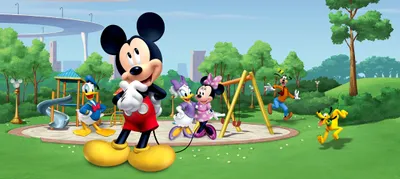 Immagine prodotto di Poster Disney Topolino verde, blu e giallo - 600901 - 202 x 90 cm