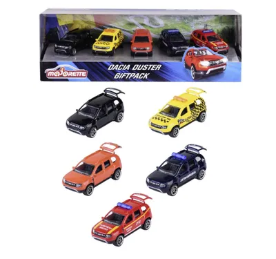 Obrázek produktu pro Sada 5 autíček Majorette Dacia Duster v měřítku 1:64