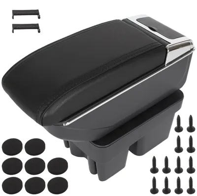 Produktbild von VW Golf VII 12-20 Armlehne mit Ablagefach SCHWARZES + Montagesatz