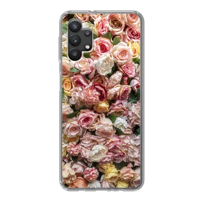 Produktbild von MuchoWow® Handyhülle Schutzhülle Hülle für Samsung Galaxy A32 5G Rosen - Farben - Wand Silikon Softcase Handy Hülle - Softcase
