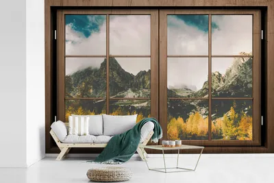 Produktbild von MuchoWow® Fototapete für Wohnzimmer oder Schlafzimmer Wandtapete Vinyl Motivtapete Aussicht - Berg - Baum - 420x280 cm - Zimmer für Kinder