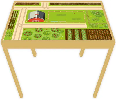 Produktbild von Spielfolie/ Möbelfolie für IKEA LÄTT Spieltisch Bauernhof Aufkleber Sticker Kinderzimmer (Möbel nicht inklusive)