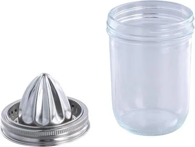 Immagine prodotto di Spremiagrumi in acciaio inossidabile con vaschetta di raccolta, portatile e robusto