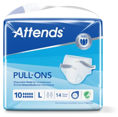 Image de ATTENDS Pull-Ons 10 Large - 1 paquet de 14 protections