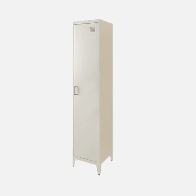 Produktbild von sweeek - Industrieller Schrank aus Stahl mit 4 Stauräumen - Beige
