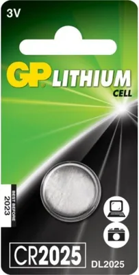 Zdjęcie produktu dla GP Batteries Lithium Cell CR2025, Jednorazowa bateria, CR2025, Lit, 3 V, 1 szt., Stal nierdzewna