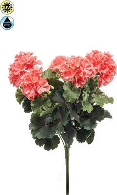 Produktbild von artplants.de Kunstblume Geranie BAKLIN auf Steckstab, crossdoor, rosa, 40cm - Künstliche Pelargonie