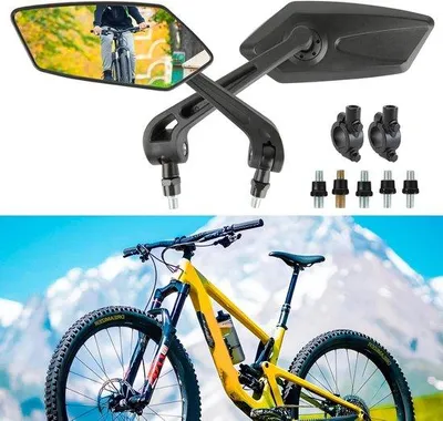 Immagine prodotto di Specchio retrovisore per biciclette - Regolabile e ruotabile - Per biciclette e scooter