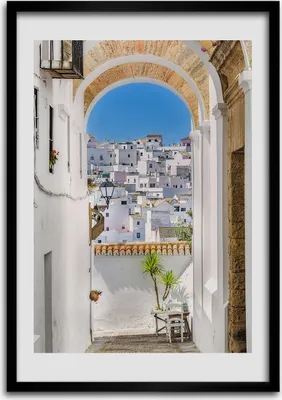 Produktbild von Bild - Bilderrahmen - Foto - 70 cm x 100 cm - MDF - Rahmen - Wandkunst - Andalusien Spanien