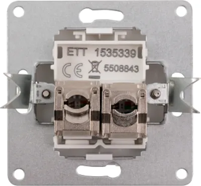 Produktbild von 7080 Einsatz Netzwerkdose 2 x RJ45 UP weiss