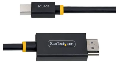 Produktbild von StarTech.com 2m Mini DisplayPort zu HDMI Adapterkabel, 4K 60Hz mit HBR3/HDCP 2.3/DPCP, MDP zu HDMI 2.0, aktiver Video Converter, Mini DisplayPort Desktop zum HDMI Bildschirm, 2 m, Mini DisplayPort, HDMI Typ A (Standard), Stecker, Stecker, Gerade