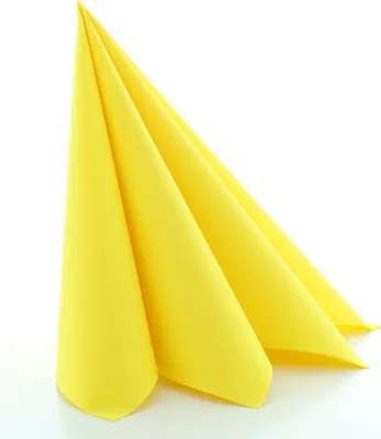 Produktbild von Sovie HORECA Serviette in Gelb aus Linclass® Airlaid 40 x 40 cm, 50 Stück